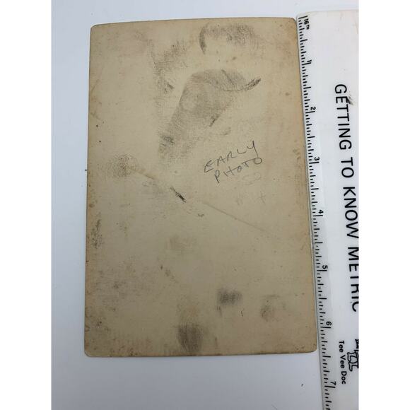 Antique Photo Cabinet Card Strode Kokomo, IN Pretty Woman With Haunting Eyes SEE - Picture 3 of 3